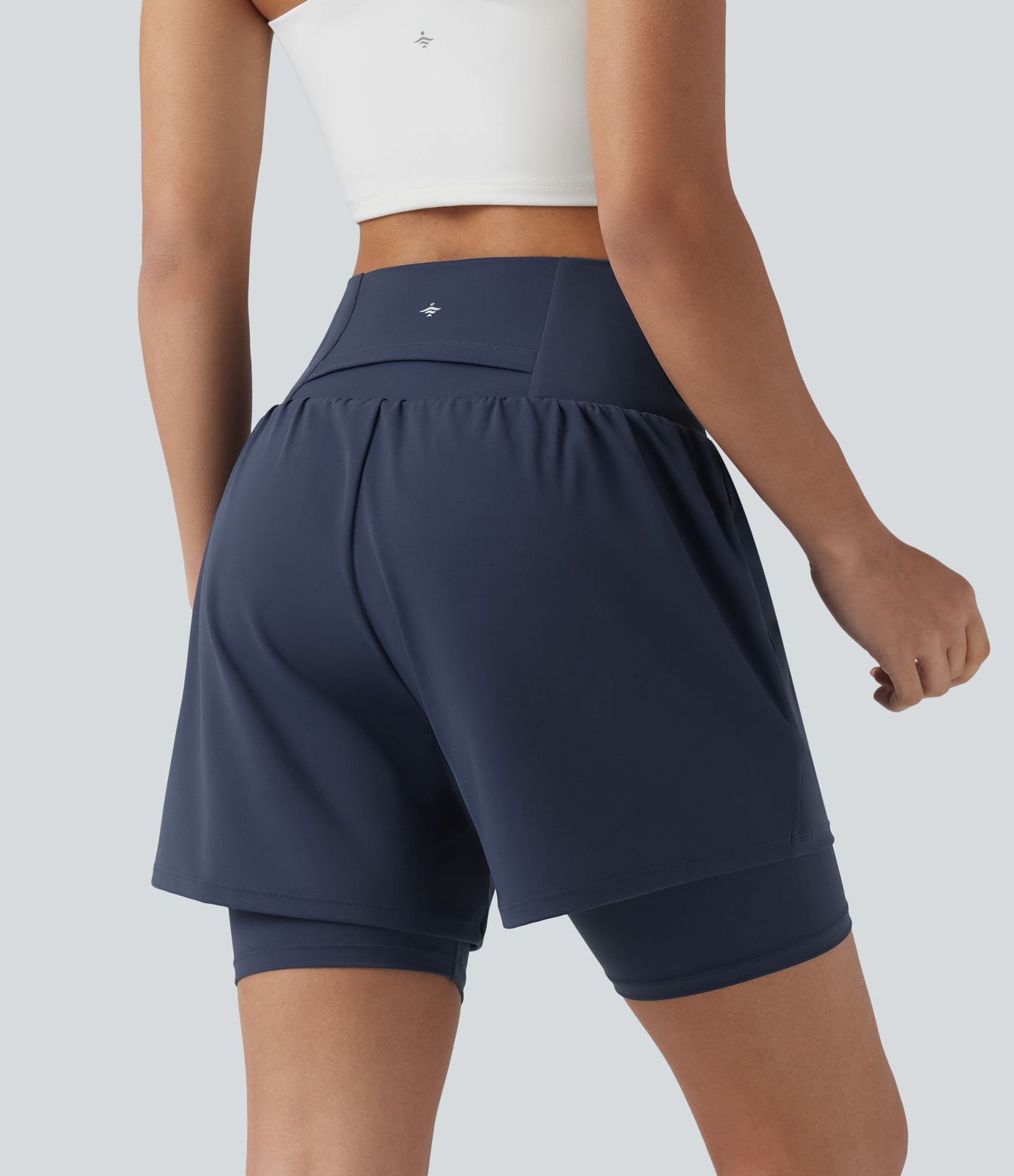 SoftlyZero™ Airy Super High Waisted 2-in-1 Cool Touch Yoga Shorts 7'' with Pockets