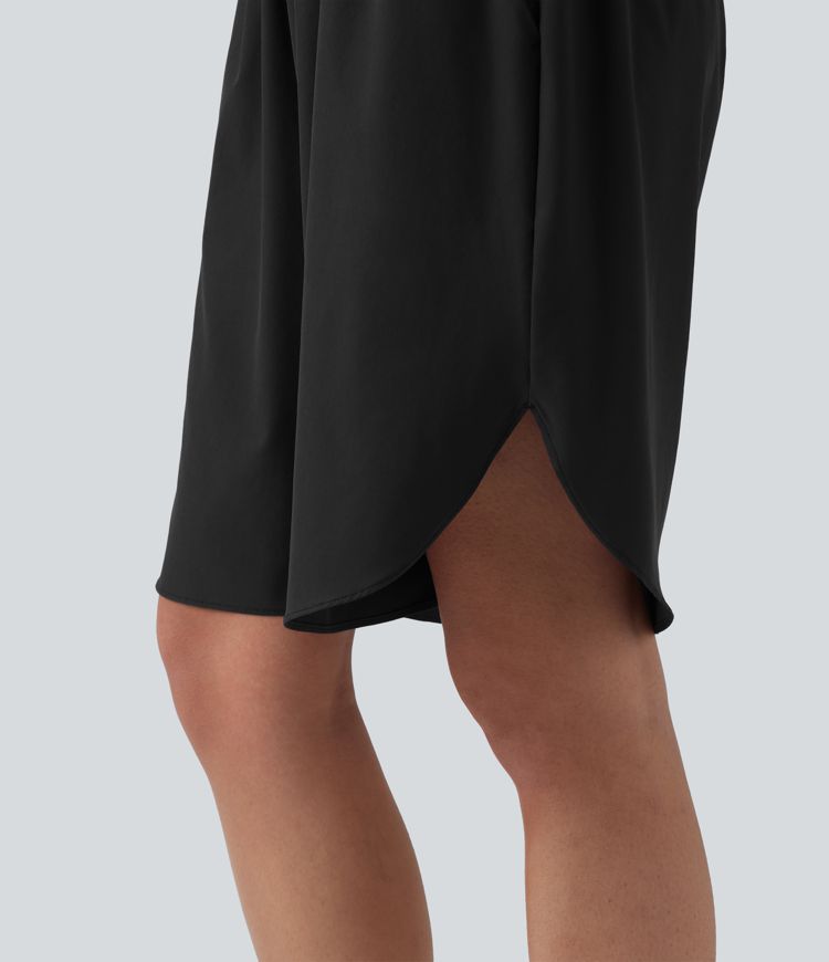 Breezeful™ - Urlaubs-Shorts mit hohem Bund, Seitentaschen, Bauchkontrolle und geschlitztem Saum - schnelltrocknend