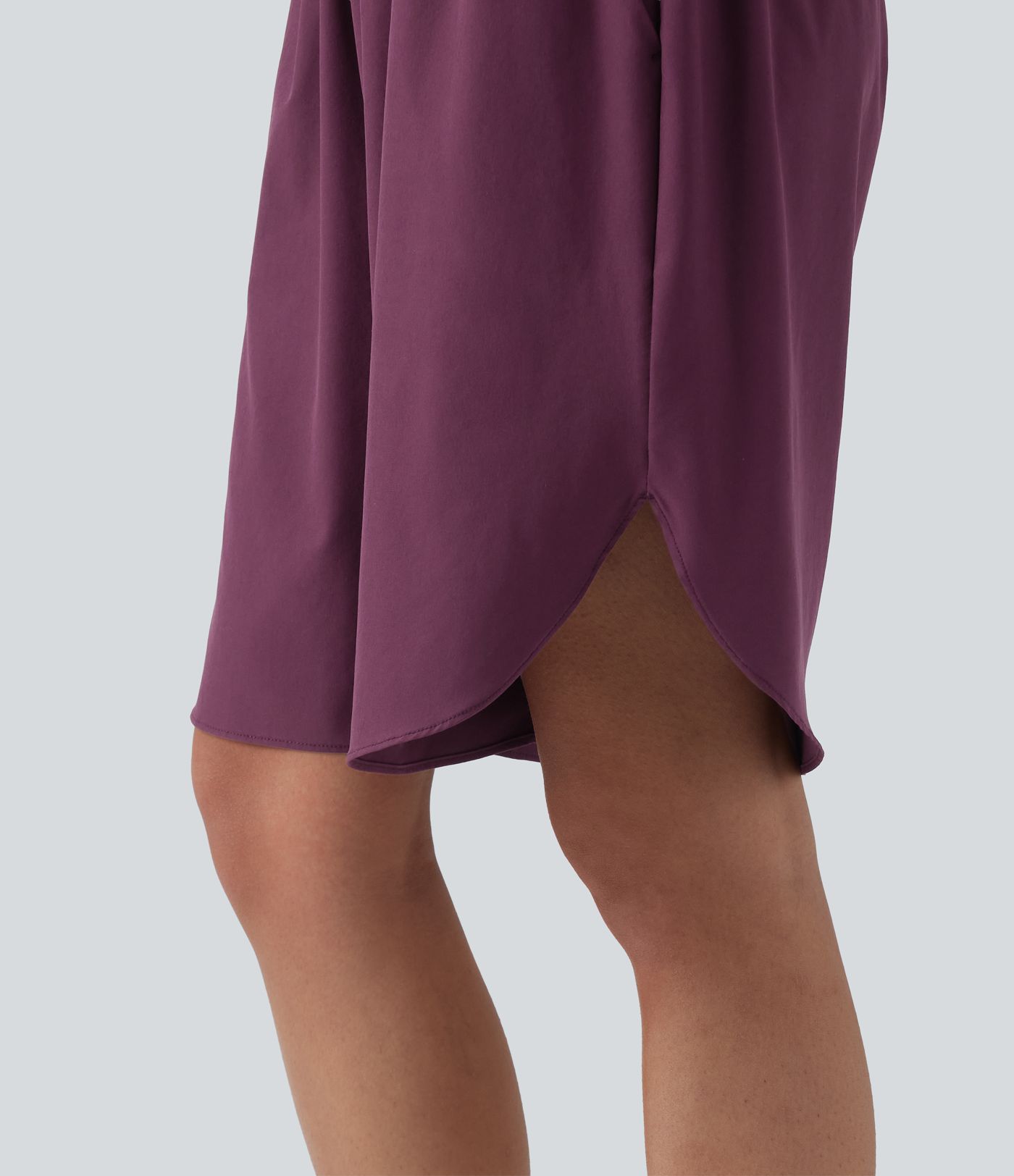 Breezeful™ - Urlaubs-Shorts mit hohem Bund, Seitentaschen, Bauchkontrolle und geschlitztem Saum - schnelltrocknend