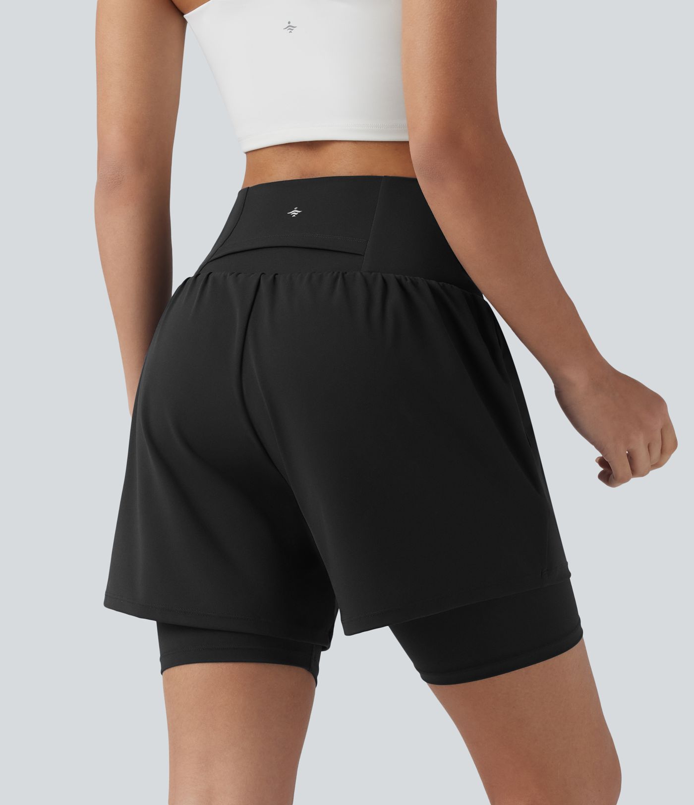 SoftlyZero™ Airy Super High Waisted 2-in-1 Cool Touch Yoga Shorts 7'' with Pockets