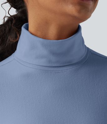 Halara HeatCore Turtleneck Long Sleeve Thumb Hole Casual Warming Top