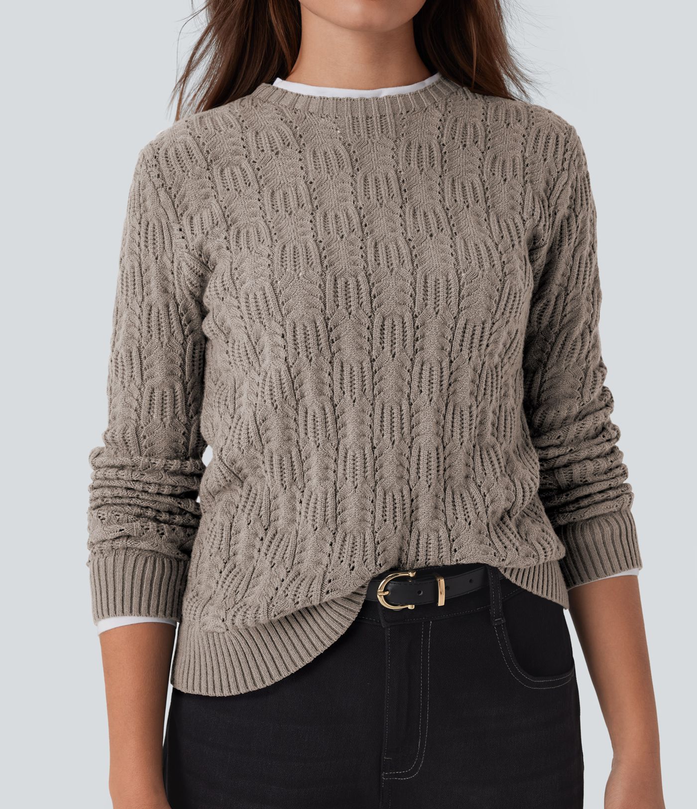 Round Neck Long Sleeve Casual Sweater