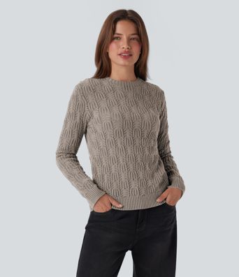 Round Neck Long Sleeve Casual Sweater