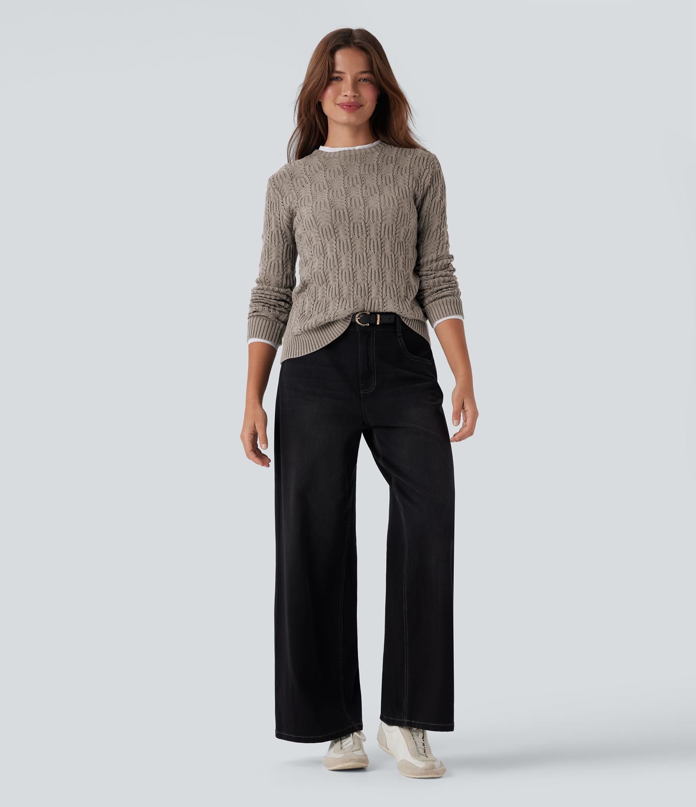 Round Neck Long Sleeve Casual Sweater