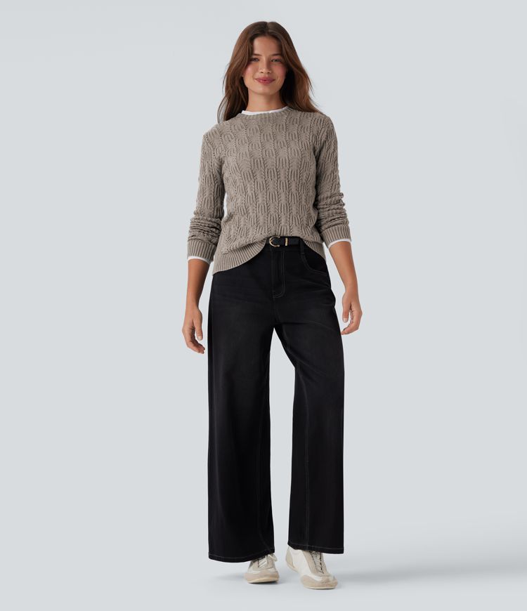 Round Neck Long Sleeve Casual Sweater