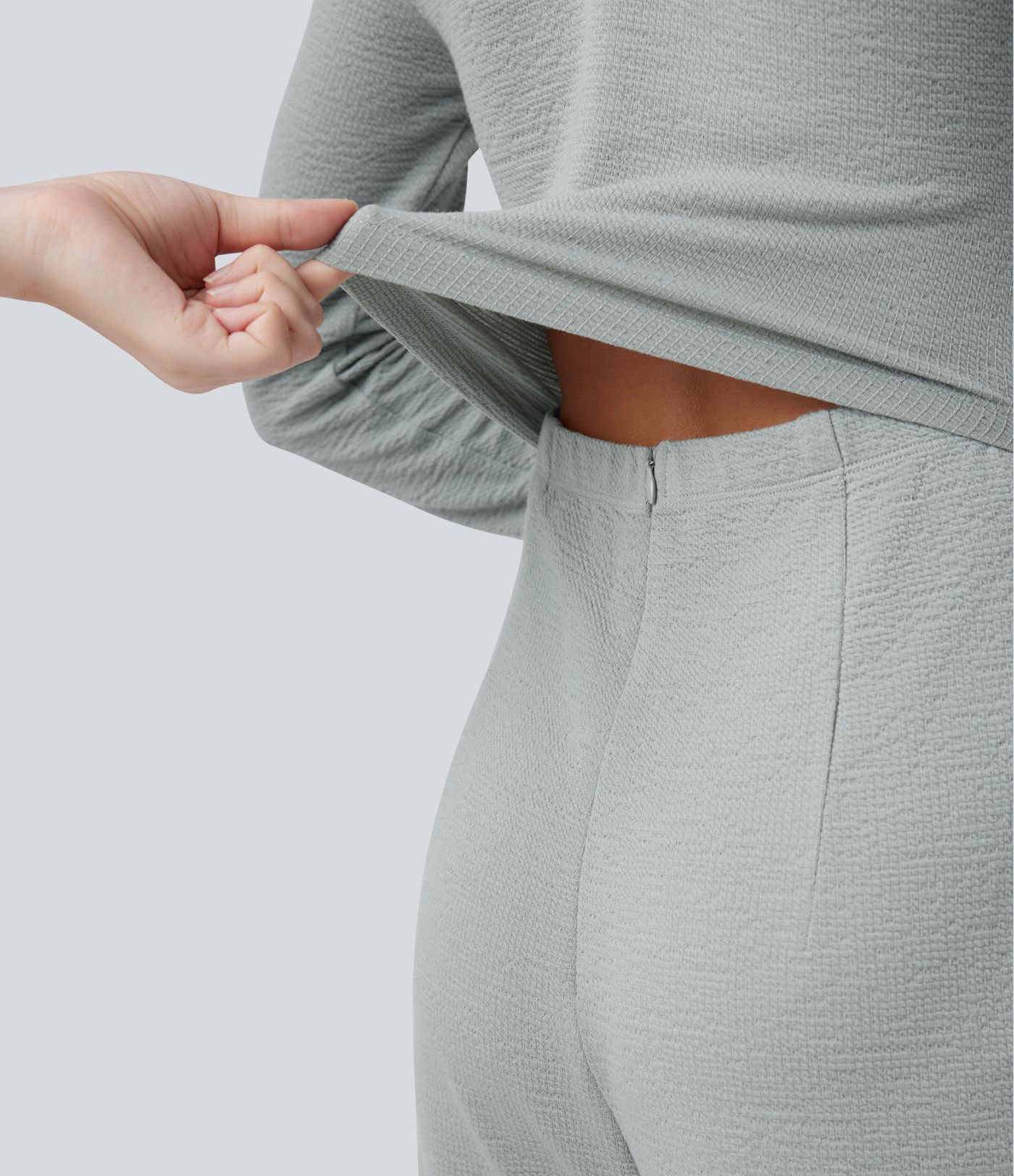 Combinaison décontractée à col en V, manches longues, avec poches — édition Easy Peezy