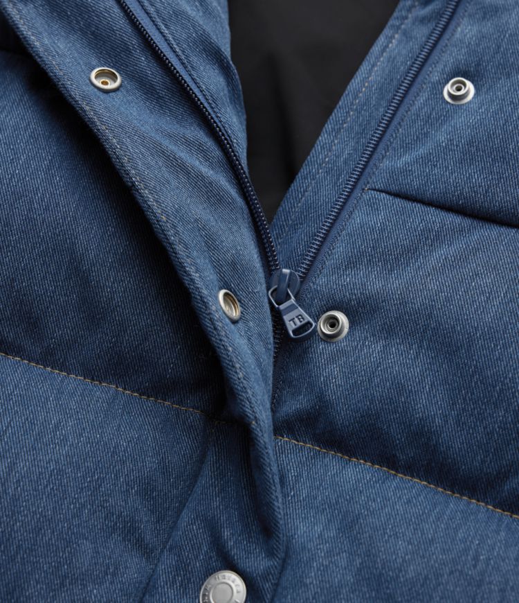 Halara Flex™ Doudoune sans manches en denim à col montant avec poches