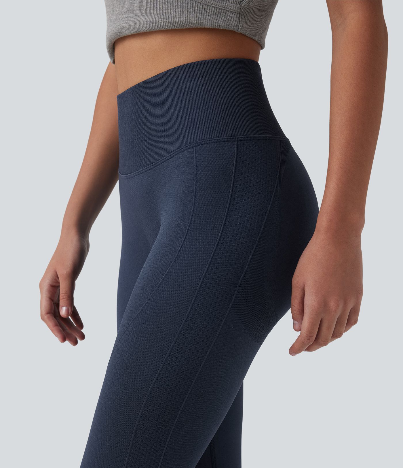 Nahtlose Passform Hohe Taille Bauchkontrolle Po-Lifting Yoga-Leggings