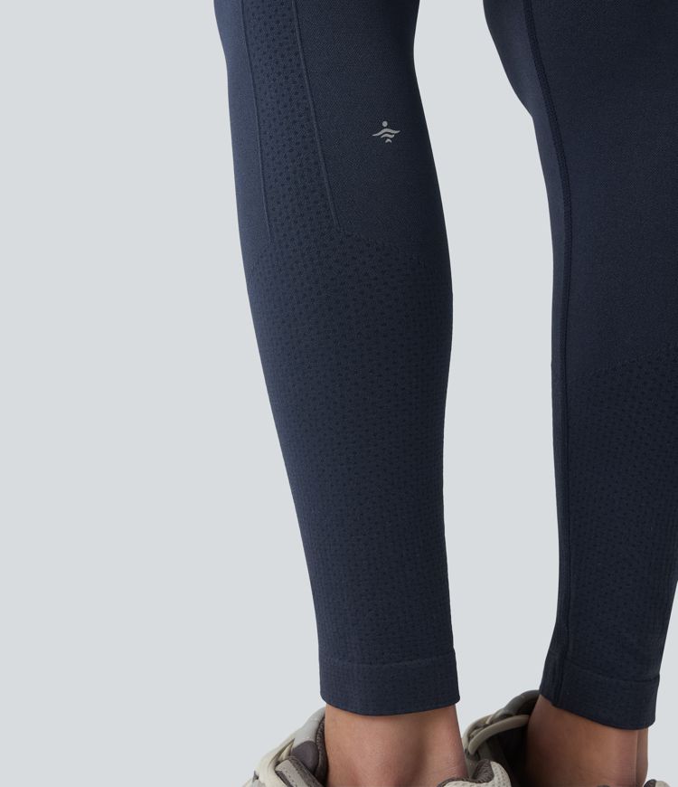 Nahtlose Passform Hohe Taille Bauchkontrolle Po-Lifting Yoga-Leggings