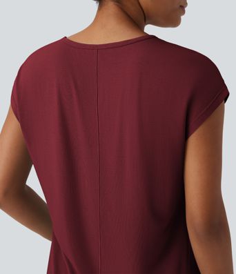 Casual V-neck short-sleeved T-shirt