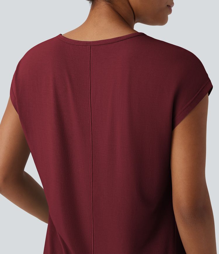 Casual V-neck short-sleeved T-shirt