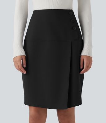 Hochgeschnittener Mini-Bleistiftrock für das Büro