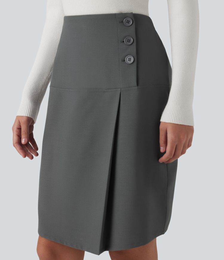 Arbeits-Minirock mit hohem Bund