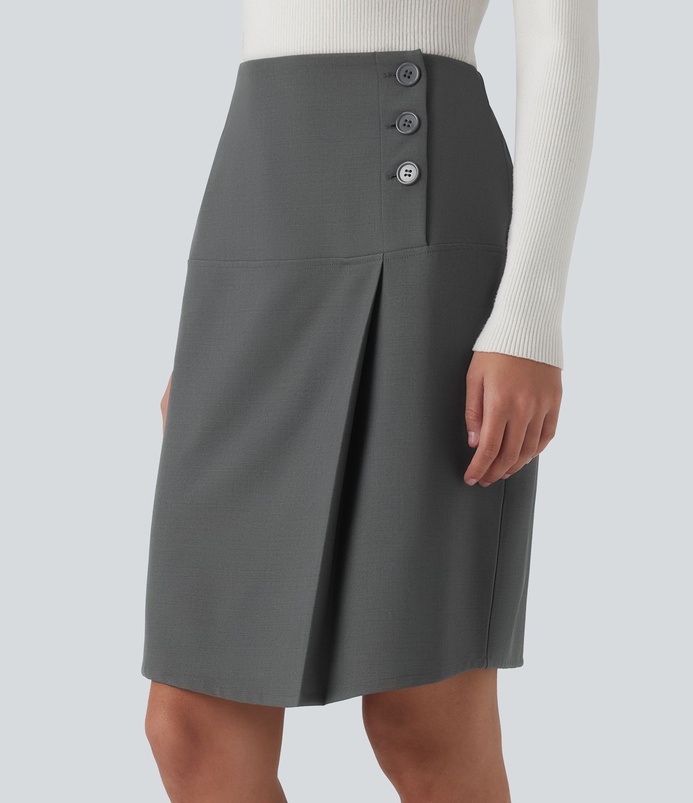 Arbeits-Minirock mit hohem Bund