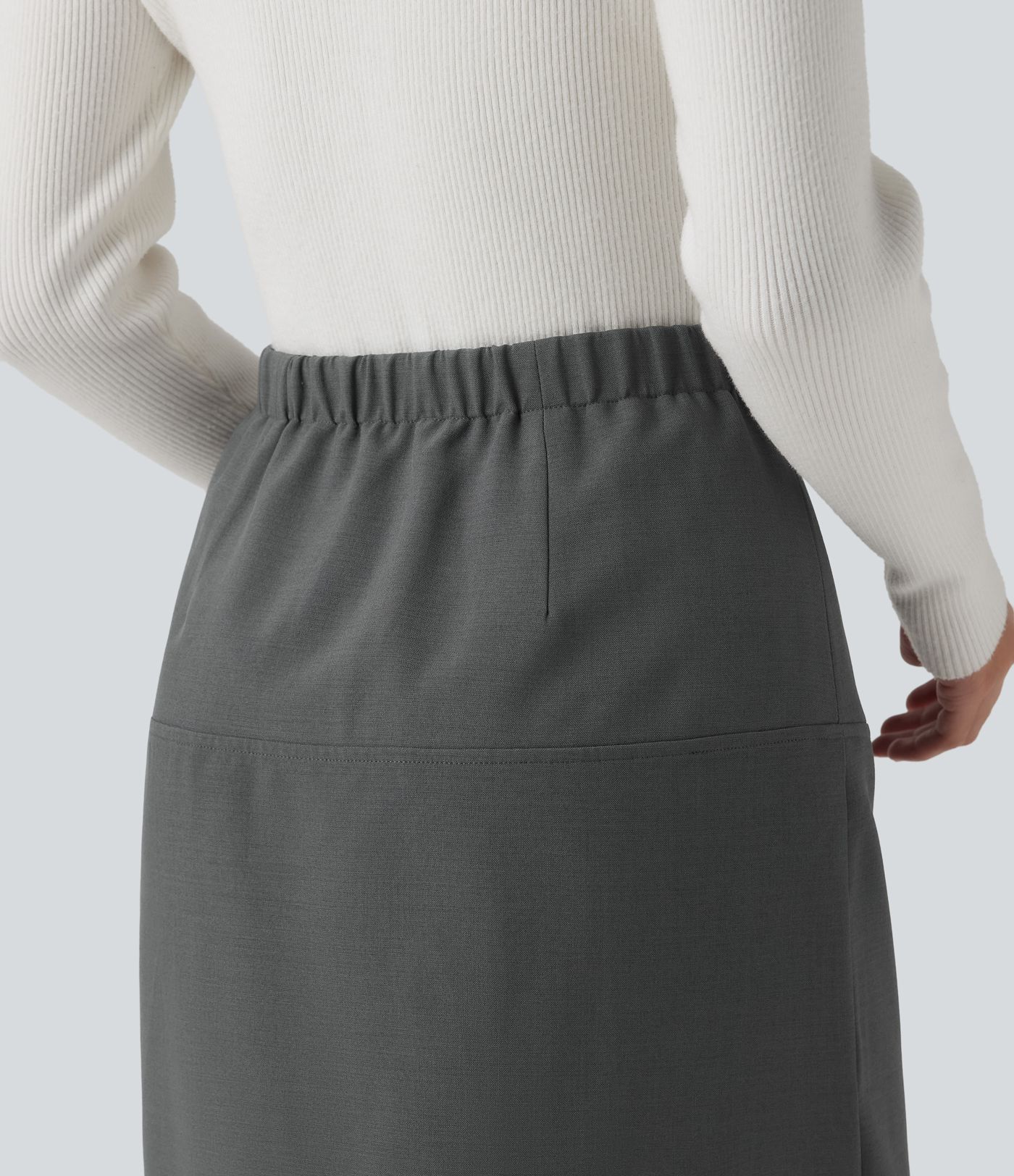 Arbeits-Minirock mit hohem Bund