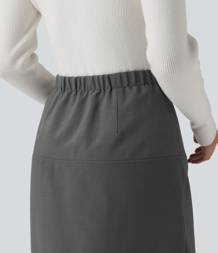 Arbeits-Minirock mit hohem Bund