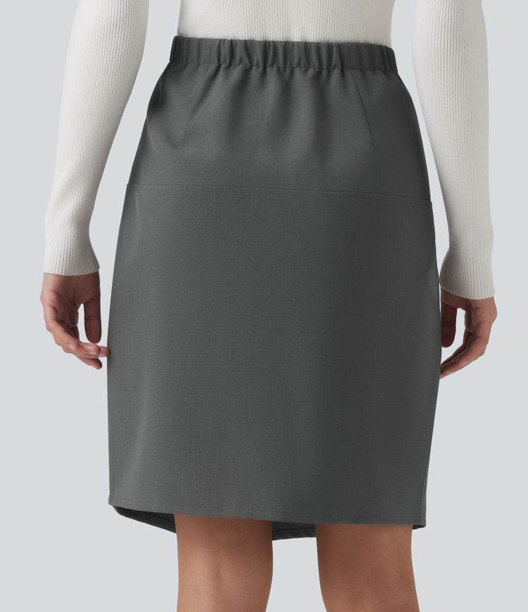 Arbeits-Minirock mit hohem Bund