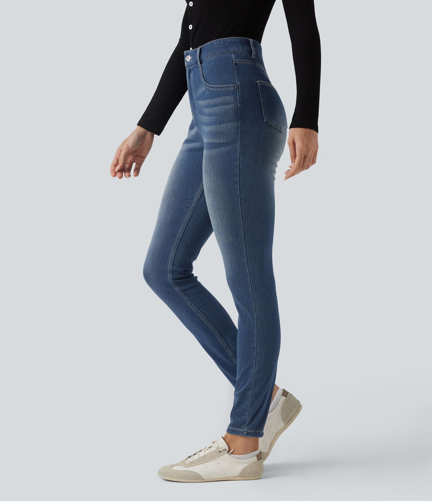 Halara Flex™ High Waisted Women Casual Skinny Denim Jeans with Pockets