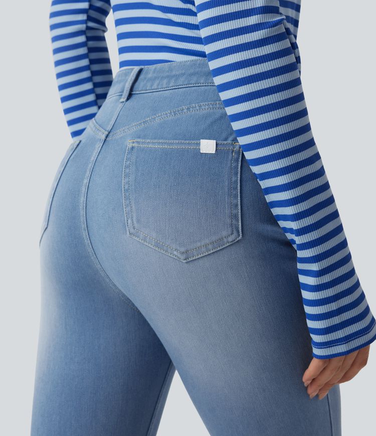 Halara Flex™ - Lässige Skinny-Jeans mit hohem Bund und mehreren Taschen