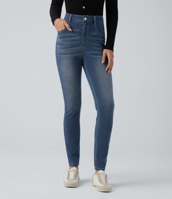 Halara Flex™ High Waisted Women Casual Skinny Denim Jeans with Pockets