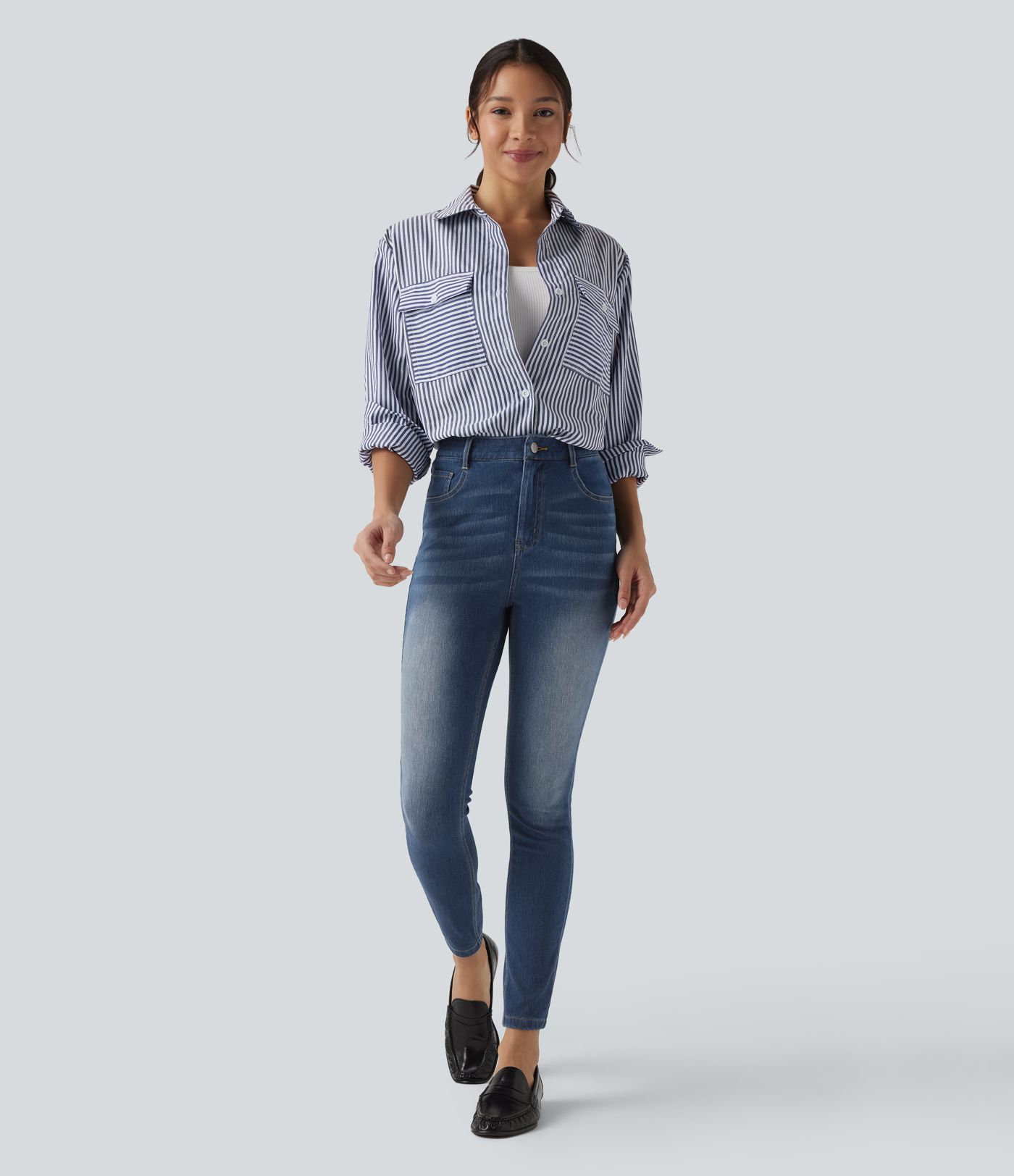 Halara Flex™ High Waisted Casual Skinny Jeans with Pockets