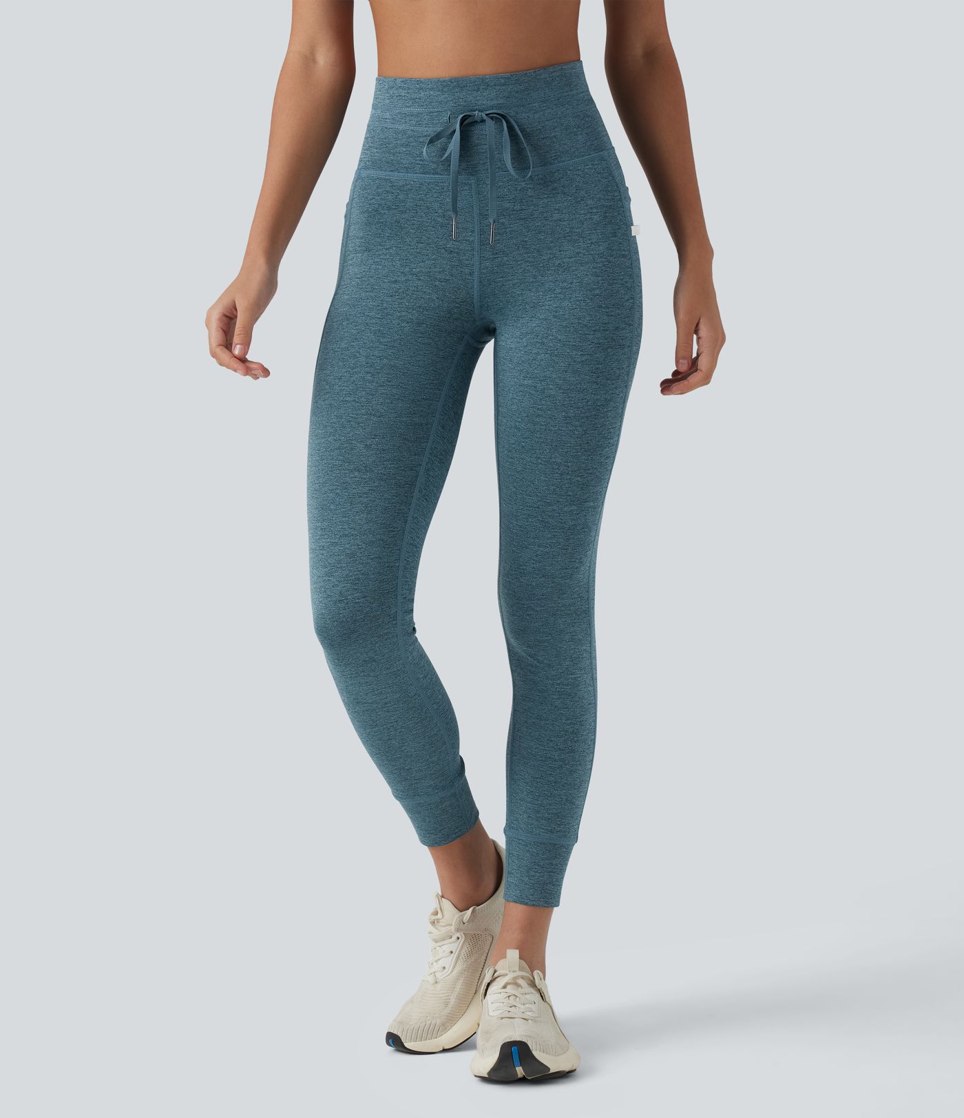 Halara UltraSculpt™ Heathered High Waisted Drawstring Quick Dry Yoga 7/8 Leggings with Pockets
