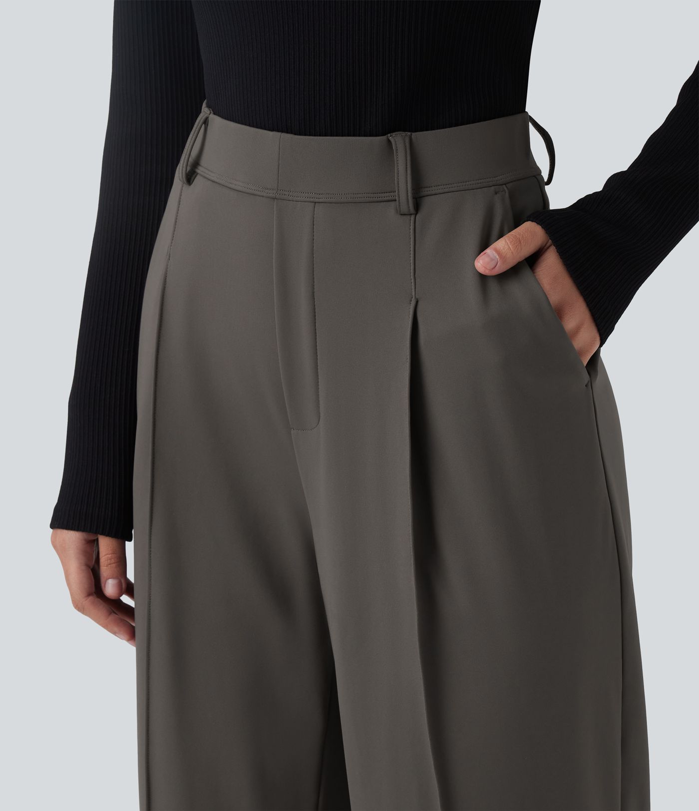 Pantalon tailleur fuselé taille haute Halara Flex™ DayStretch avec poches