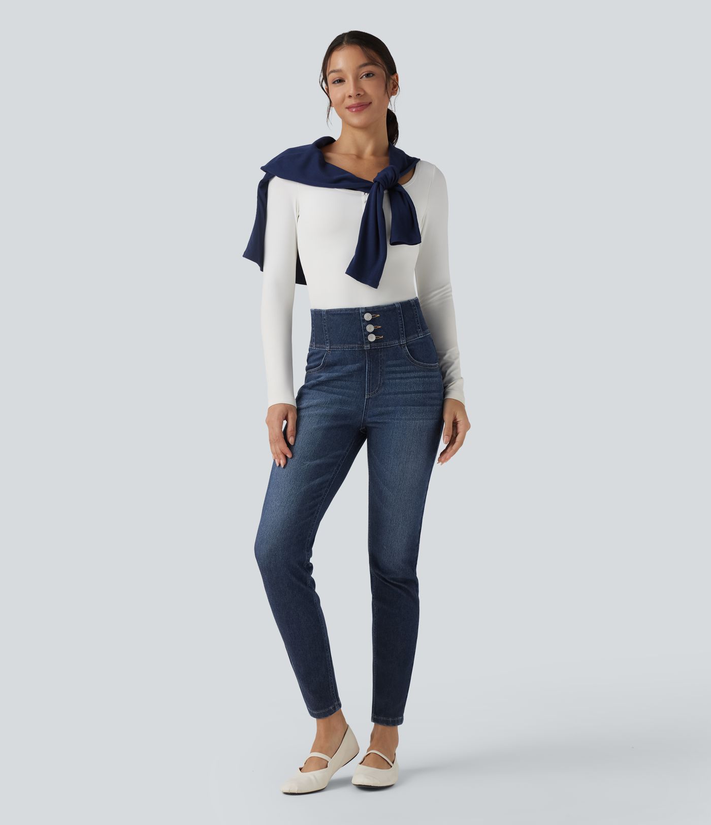 Halara Flex™ High-waisted Casual Skinny Jeans with Pockets
