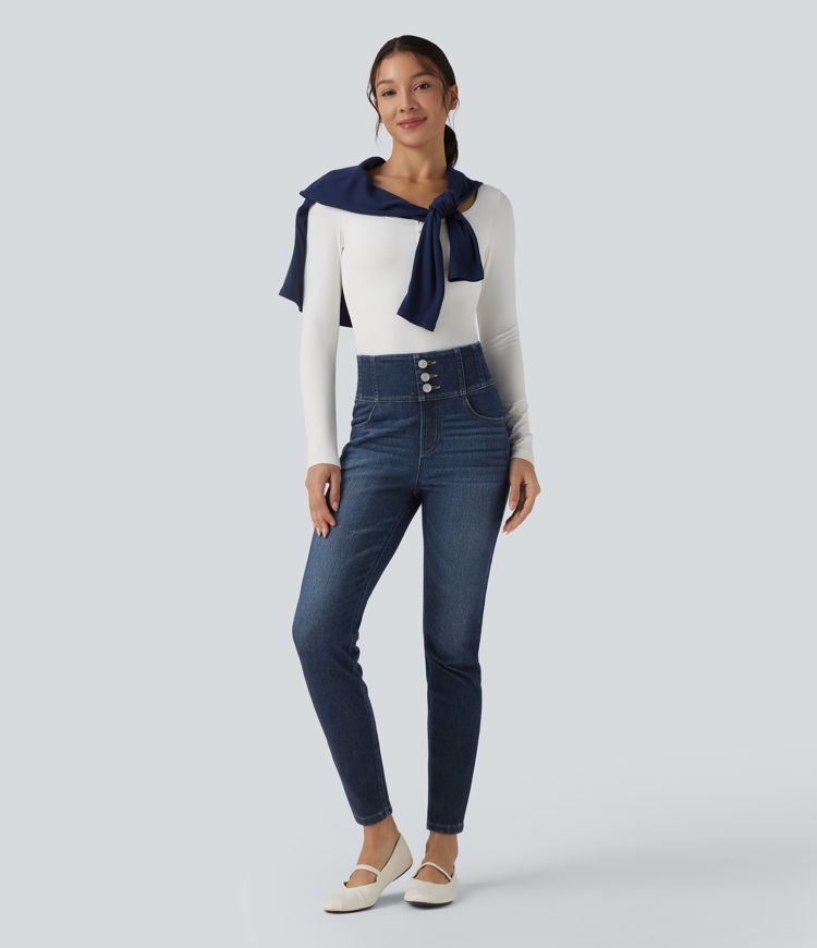 Halara Flex™ High-waisted Casual Skinny Jeans with Pockets