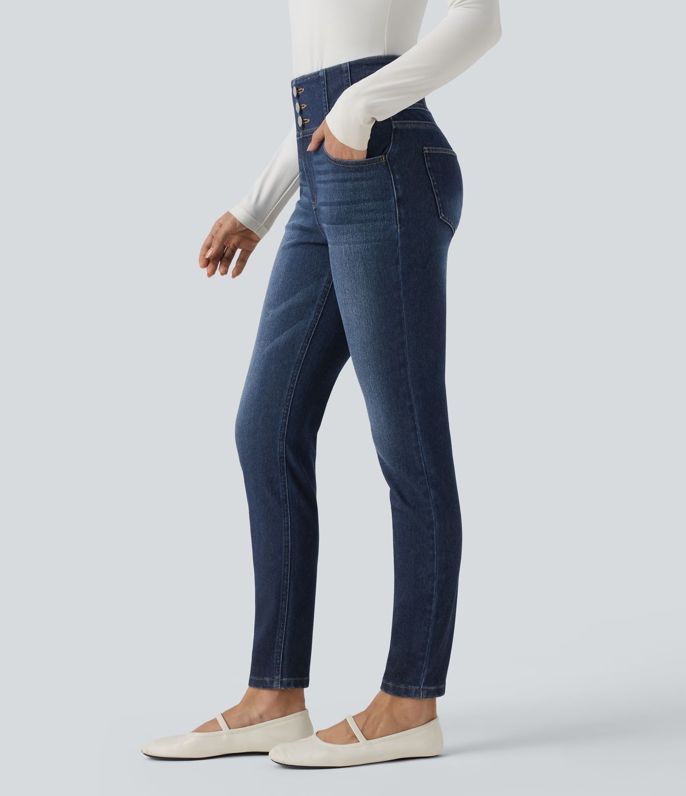 Halara Flex™ High-waisted Casual Skinny Jeans with Pockets