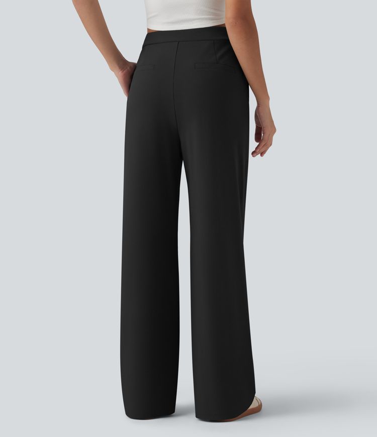 Pantalon tailleur ample asymétrique taille haute Halara Flex™ DayStretch avec poches