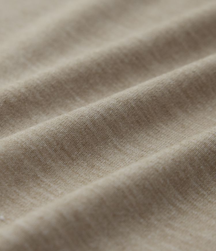 Abrigo longline casual de manga larga con abertura en el bajo y tejido jaspeado