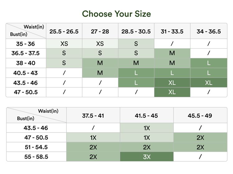 <p style="min-height: 24px"></p>
<p style="text-align:left;"><span style="color: rgb(36,67,23);font-size: 18px;"><strong>2. Pick your size </strong></span></p>
<p style="text-align:left;"><span style="color: rgb(36,67,23);">Double check the size chart to be sure your free product fits. </span></p>
