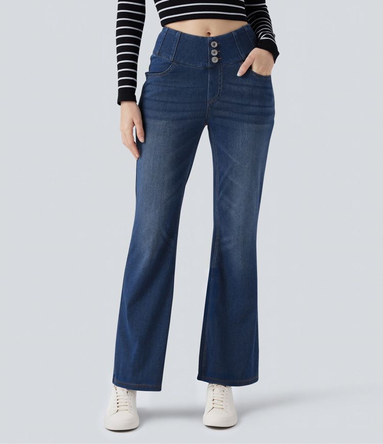 Halara Flex™ High Waisted Bootcut Casual Jeans with Pockets