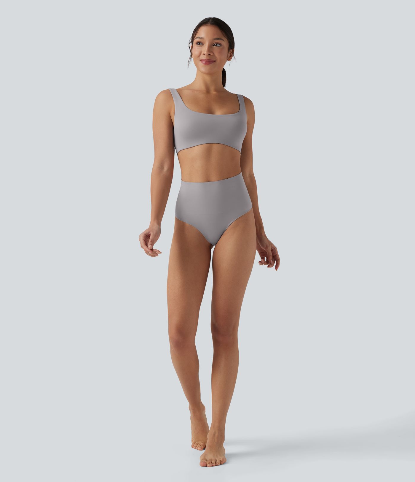 High Waisted Tummy Control Lounge Underwear Thong