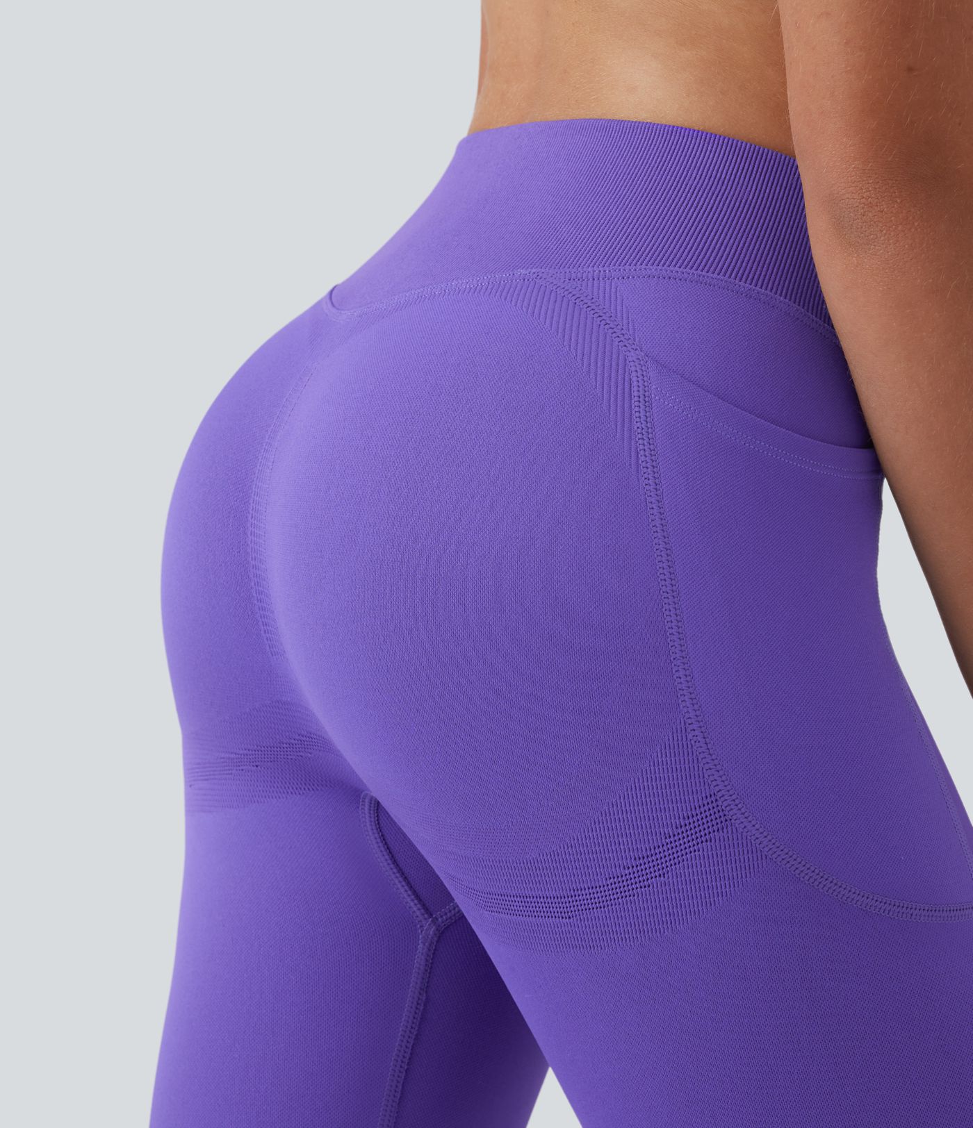 OneForm Seamless Flow High Waisted Tummy Control Butt Lifting Yoga 7/8 Leggings with Pockets
