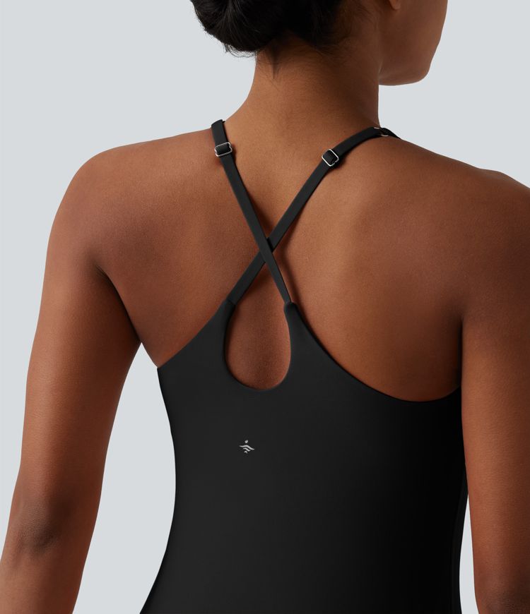 Softlyzero™ pliušinė sportinė suknelė su pilvo modeliuojančiu efektu ir kišenėmis — Easy Peezy leidimas