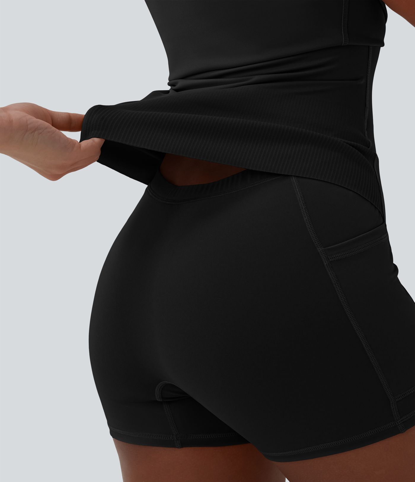 Softlyzero™ pliušinė sportinė suknelė su pilvo modeliuojančiu efektu ir kišenėmis — Easy Peezy leidimas