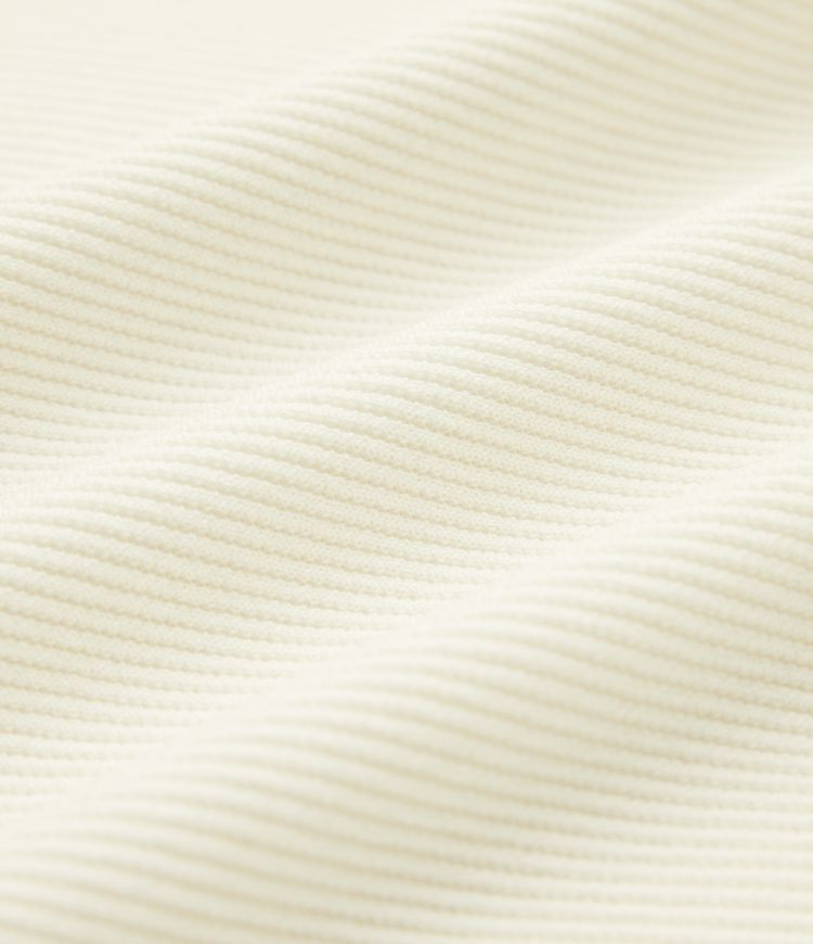 Ribbed Round Neck 3/4 Sleeve Casual Sweatshirt