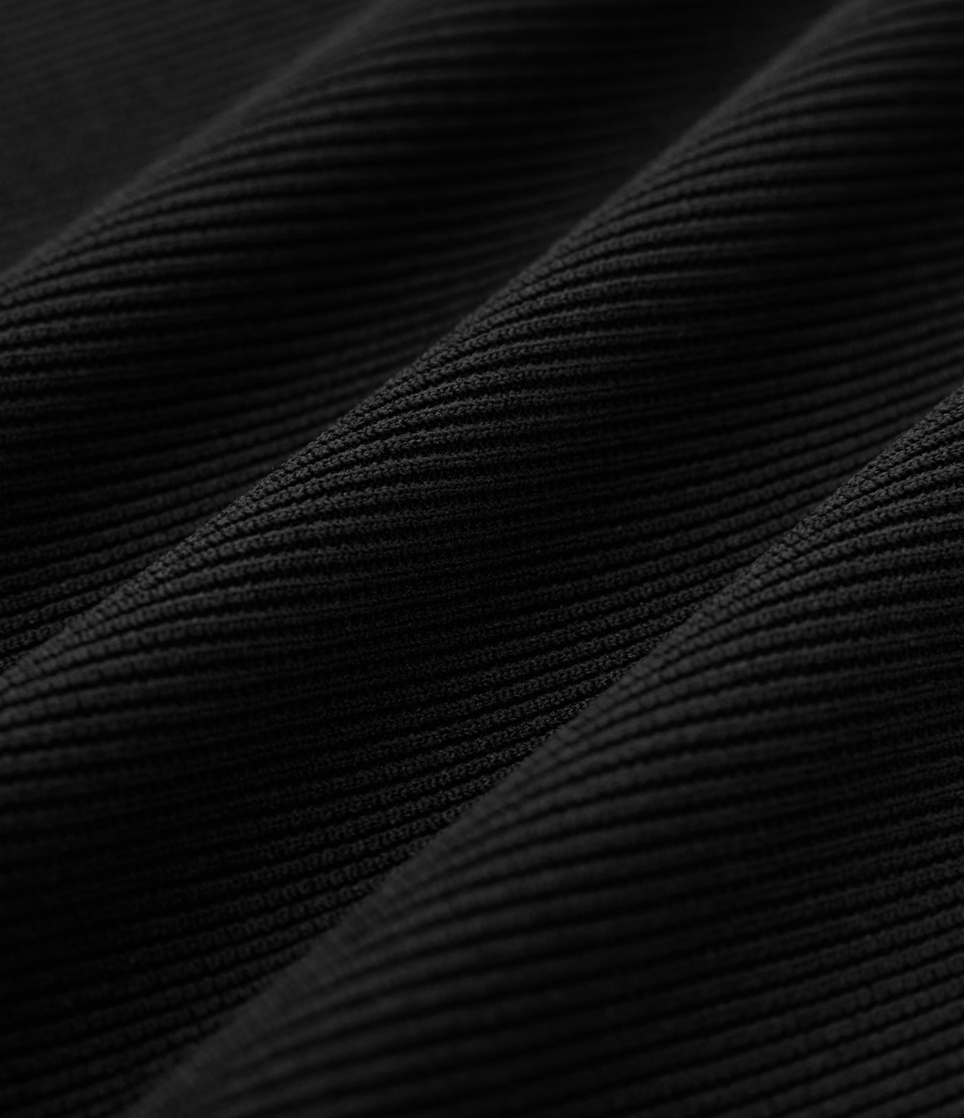 Sweatshirt décontracté côtelé col rond manches 3/4