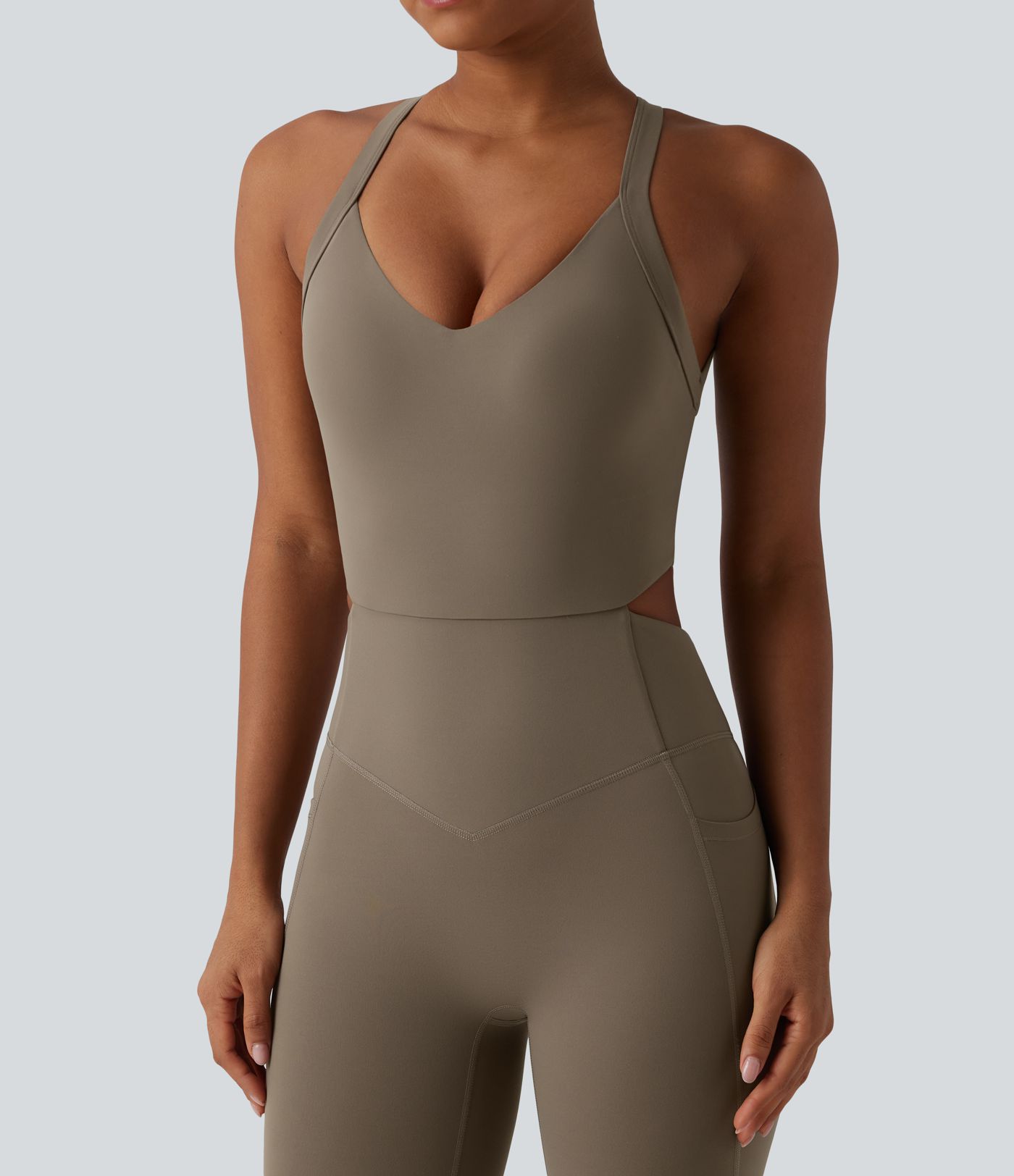 Halara UltraSculpt™ Tummy Control Bootcut Training Jumpsuit with Pockets-Easy Peezy Edition