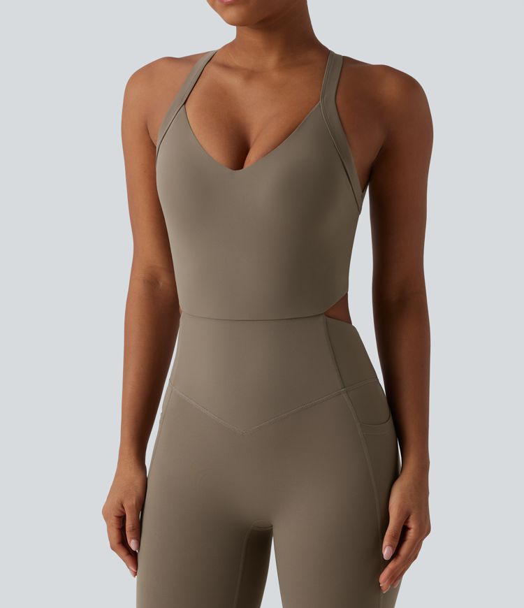 Halara UltraSculpt™ Tummy Control Bootcut Training Jumpsuit with Pockets-Easy Peezy Edition