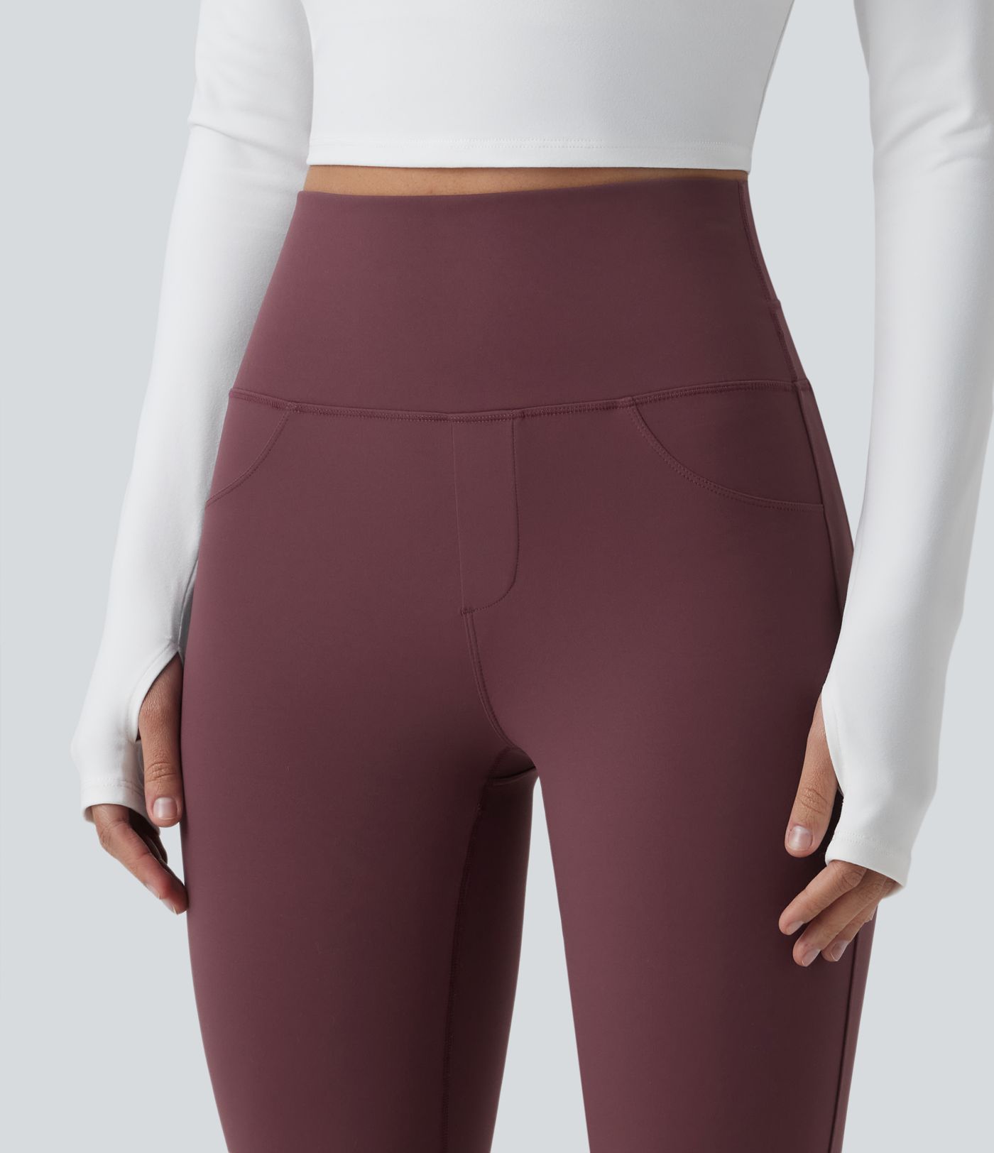 Halara UltraSculpt™ - 7/8-Workout-Leggings mit hohem Bund, Gesäßtaschen und Bauchkontrolle