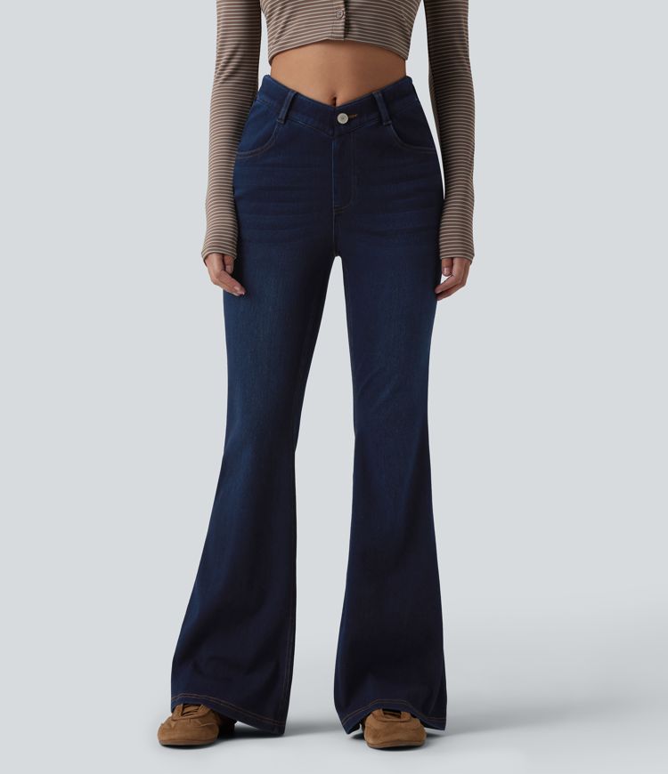 Halara Flex™ V-förmige, hochwertige, leichte Jeans mit Taschen