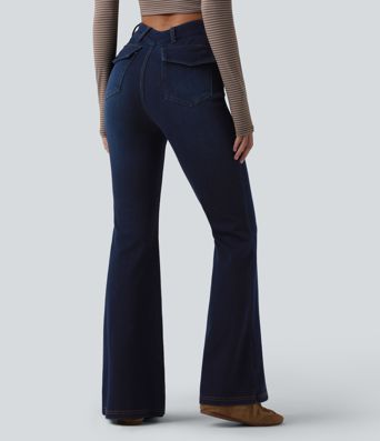 Halara Flex™ V-förmige, hochwertige, leichte Jeans mit Taschen