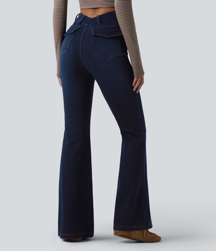 Halara Flex™ V-förmige, hochwertige, leichte Jeans mit Taschen