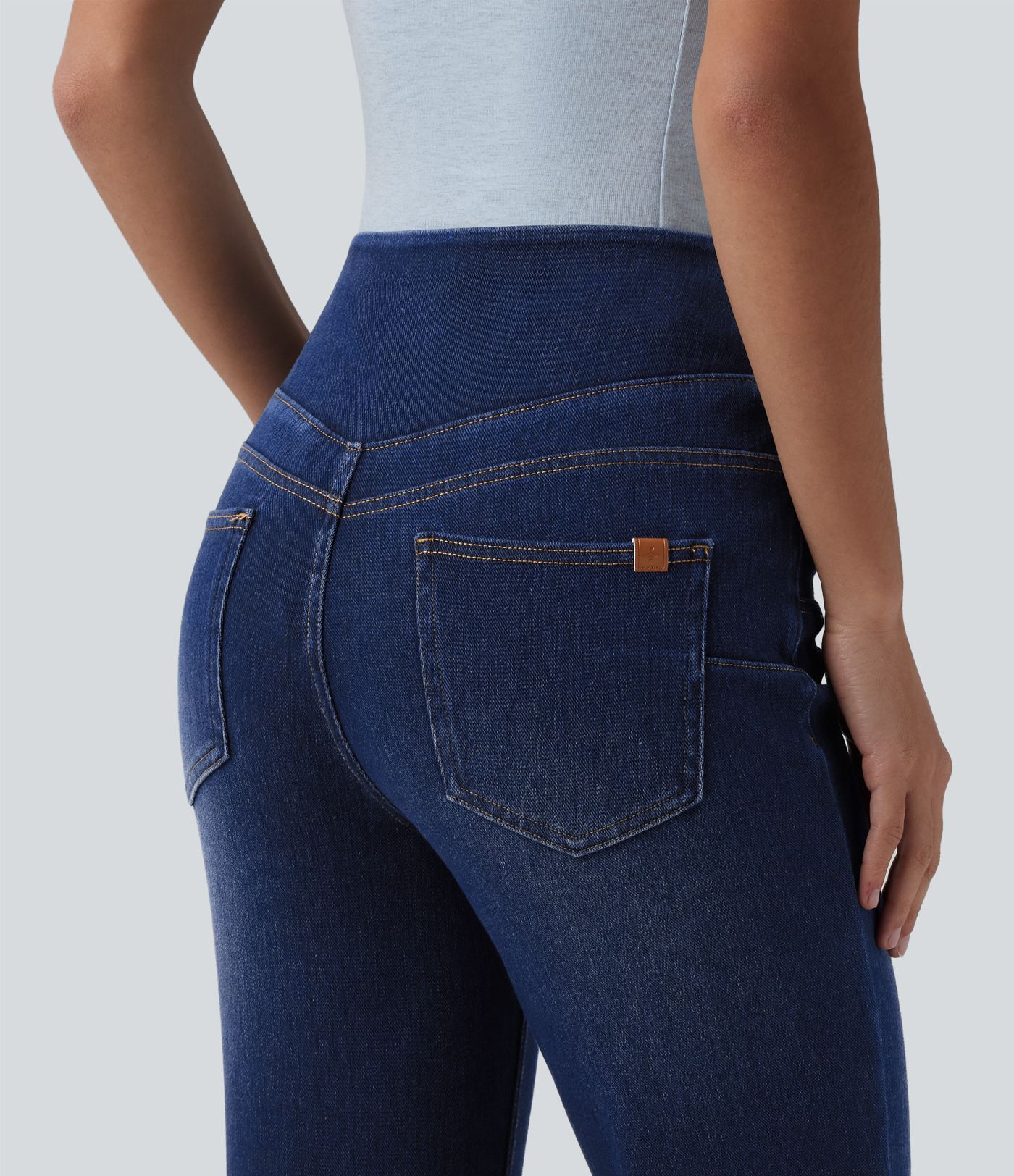 Jean Halara Flex™ taille haute évasé slim décontracté avec poches