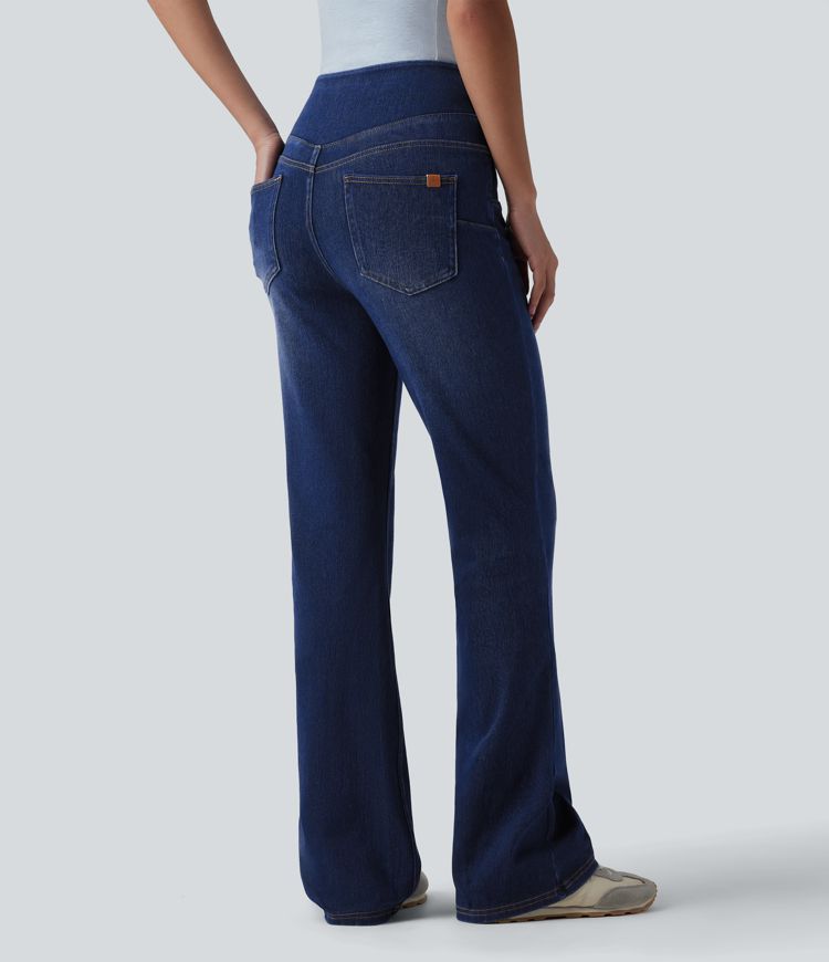 Jean Halara Flex™ taille haute évasé slim décontracté avec poches