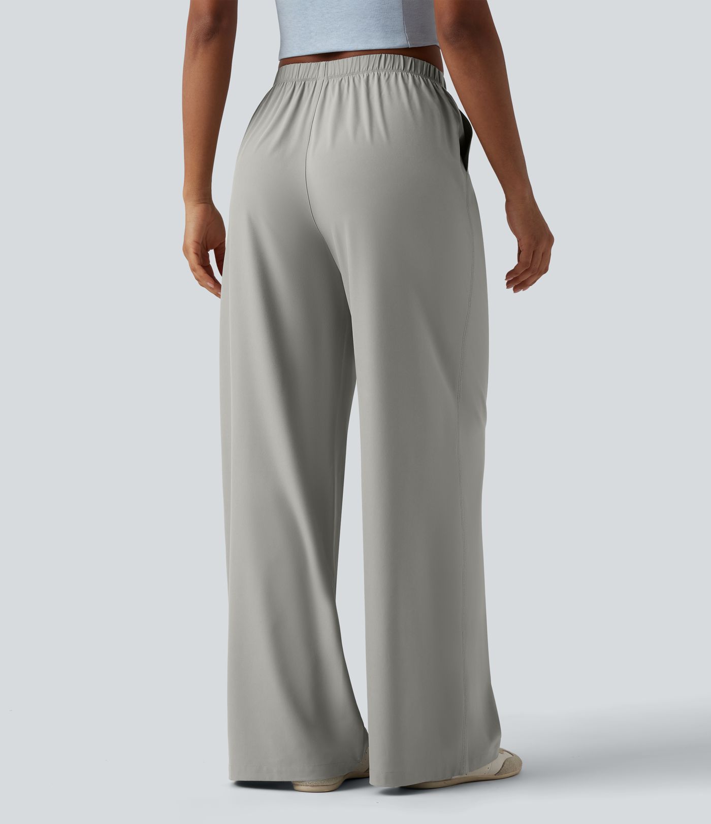 Pantalon décontracté jambes droites taille mi-haute séchage rapide Breezeful™ avec poches