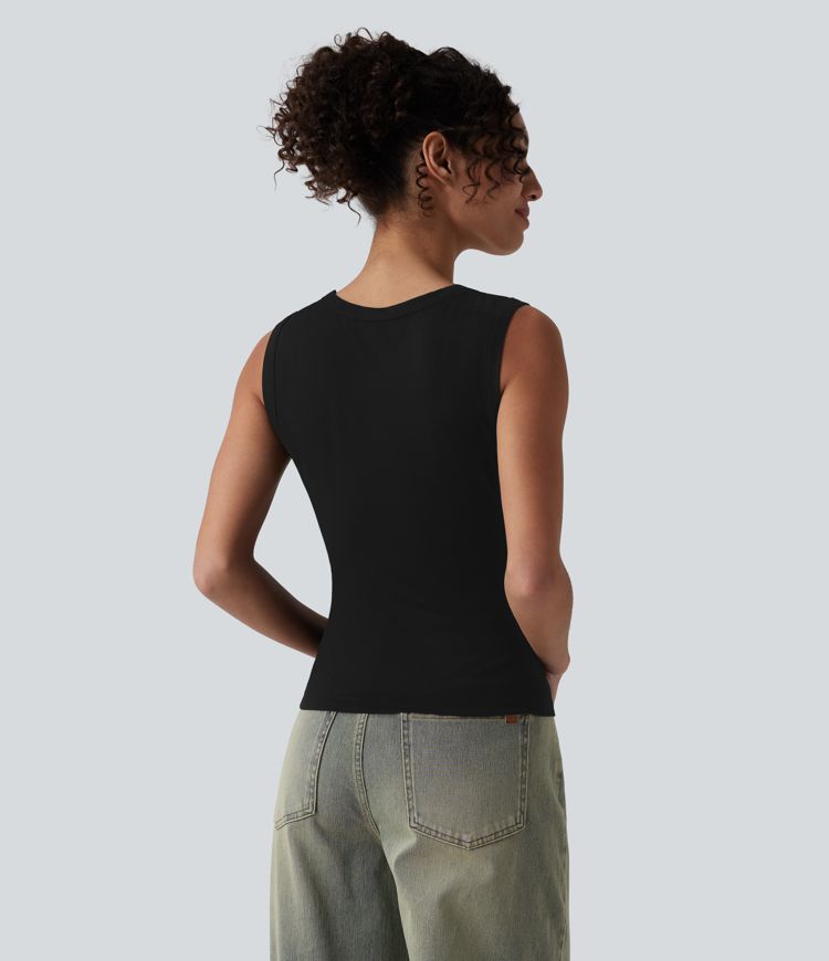 Maiou casual cu decolteu în V